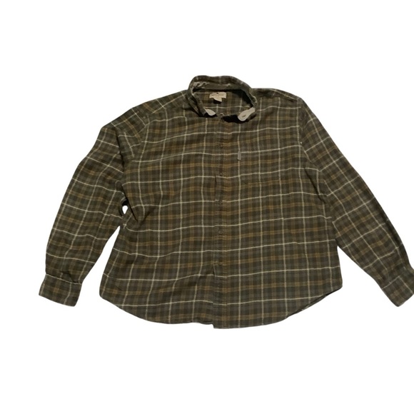 Woolrich Other - Woolrich Green Plaid Flannel Cotton Shirt Button Up Size XL